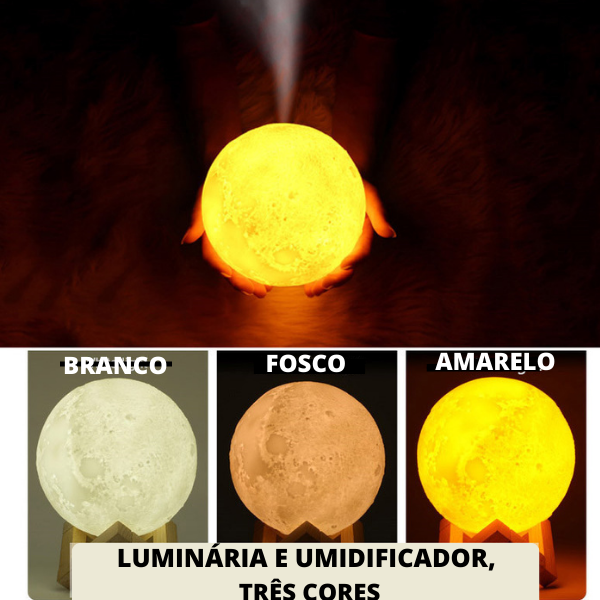 Umidificador de ar luz lunar