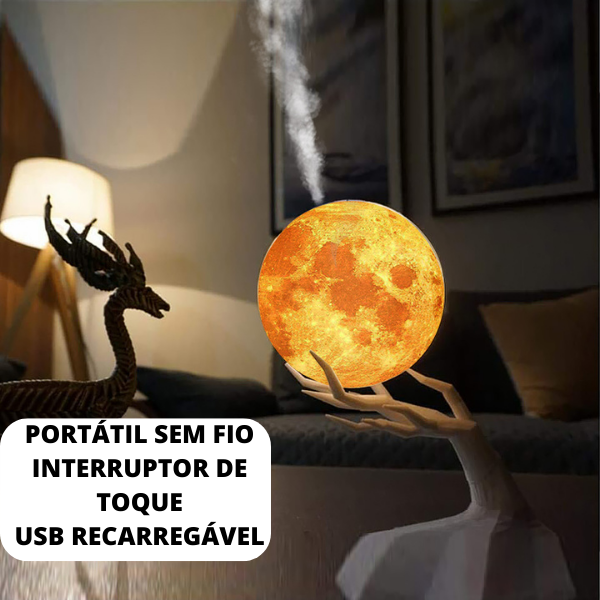 Umidificador de ar luz lunar